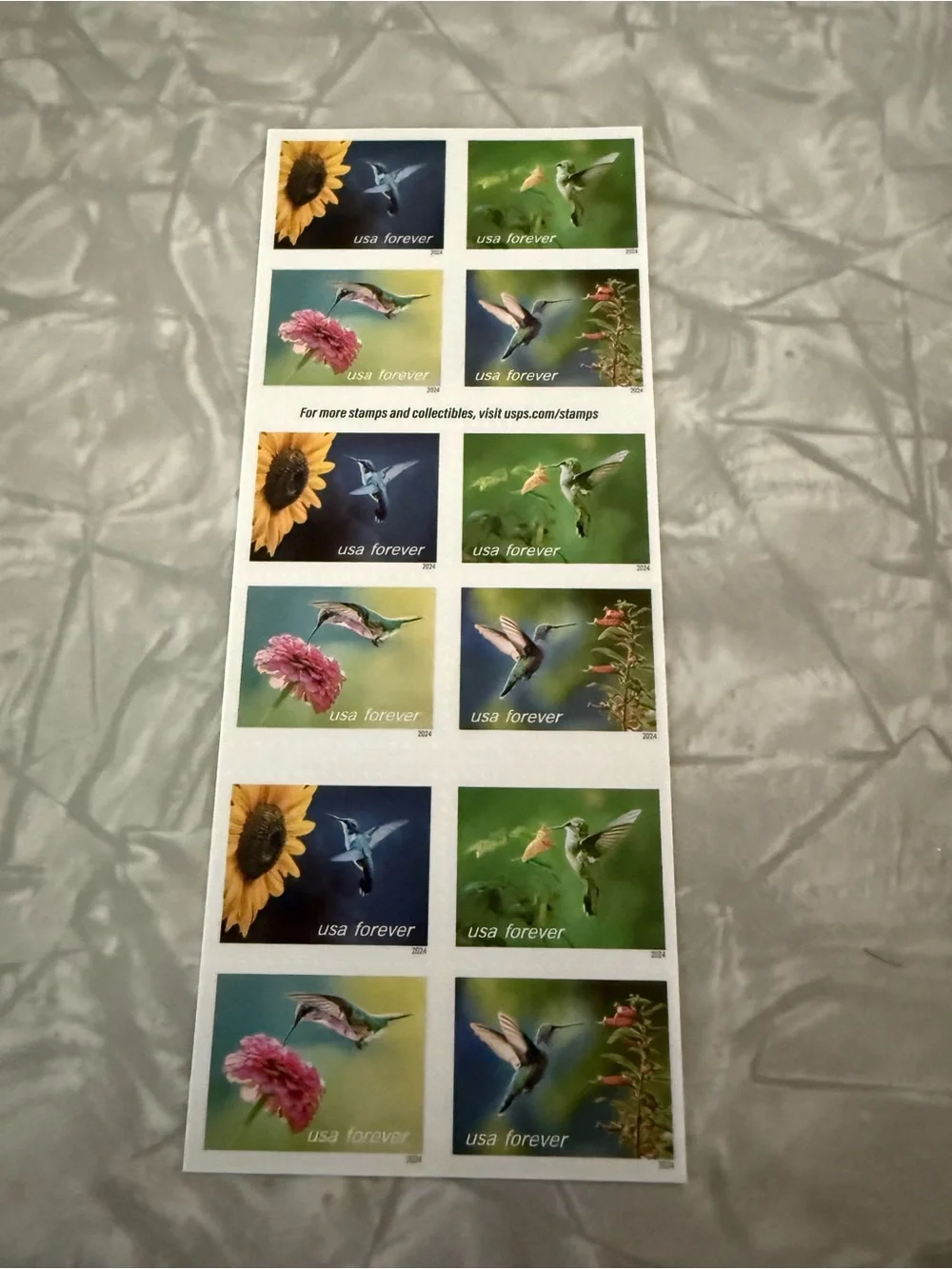 Garden Delights Forever Stamps - Hummingbirds & Sunflower